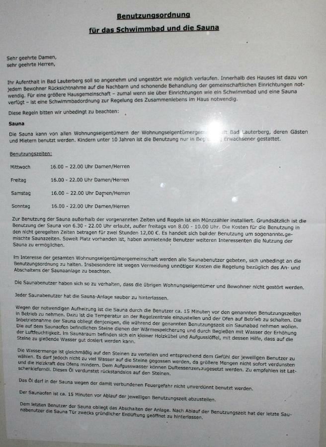 Ferienwohnung "Hagebutze" Mit Sauna Und Schwimmbad Bad Lauterberg Exterior photo